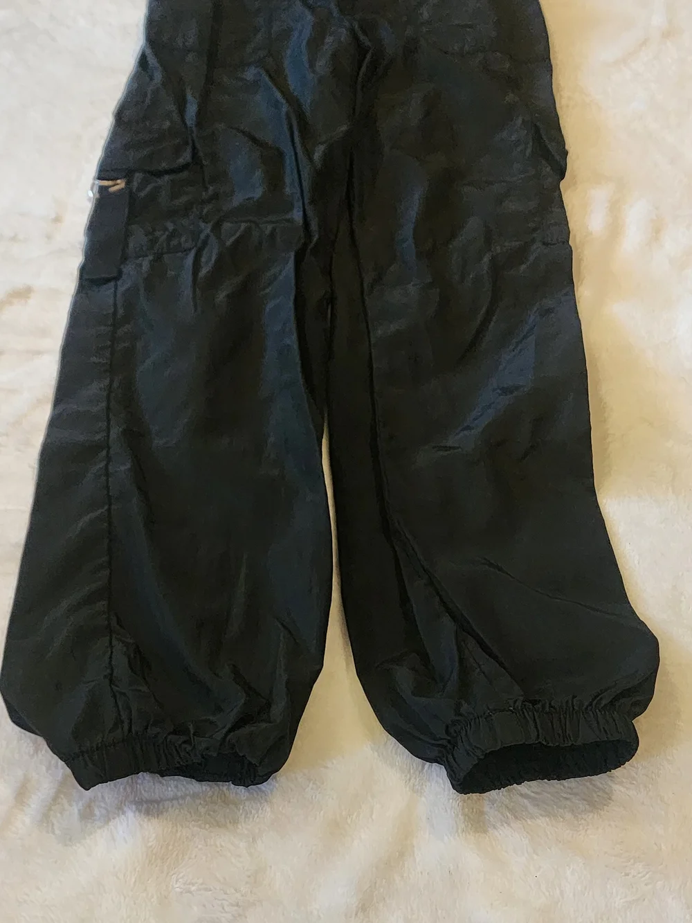 Justice Black Kids Cargo Parachute Pants
